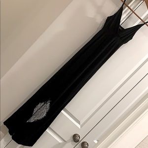 Lauren Moshi Long Black Cotton Dress